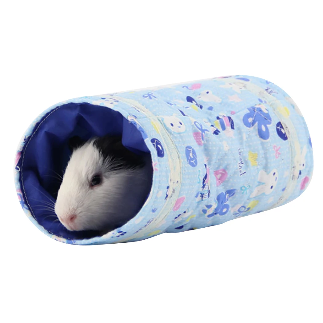 Pola Kartun Lucu Hamster Mainan Terowongan Kecil Hewan Peliharaan Kartun Hewan Peliharaan Tabung Sarang Tempat Tidur Untuk Kelinci Musang Marmut Hewan Kecil Mainan AliExpress