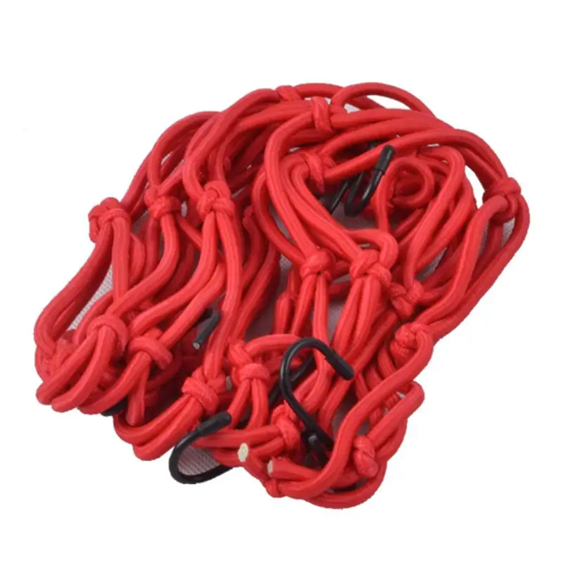 Сетчатая Сумка для мотоцикла и велосипеда, сетчатая веревка для мелочей, красные перчатки для шлема ATV, багаж для груза, переносная сетка для мотоциклетного шлема