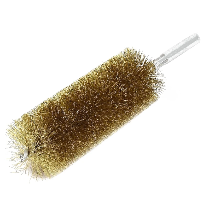 

16 cm long, 40 mm diameter, spirally twisted brass wire tube cleaning brush