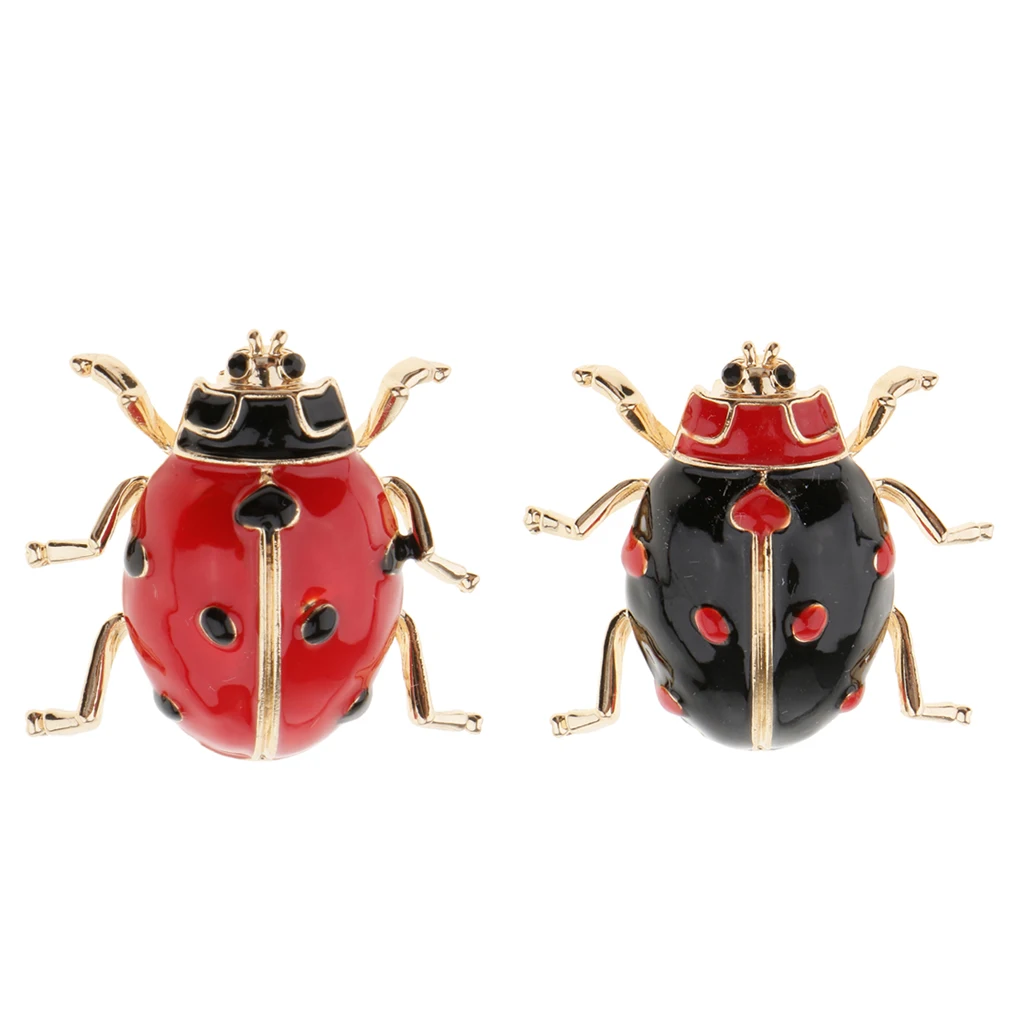 

Enamel Ladybird Bug Insect Brooch Pin Womens Mens Fashion Jewellery Red Black