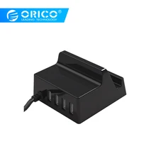 Держатель зарядного устройства USB ORICO 4 порта настольное умное зарядное устройство с креплением для телефона/планшета для samsung iphone power Bank-(CHK-4U