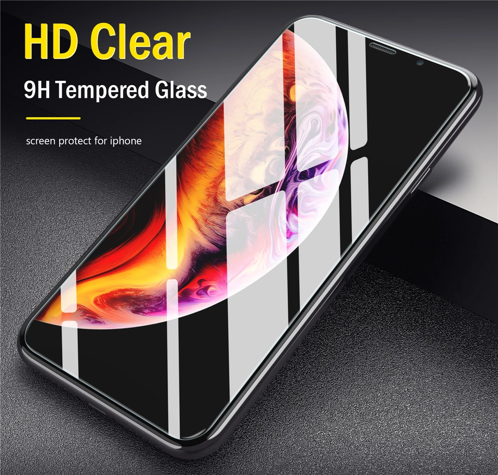 Schutz gehärtetem glas für iphone x 6 s 7 8 plus XR Schutz Glas Film auf iphone x screen protector