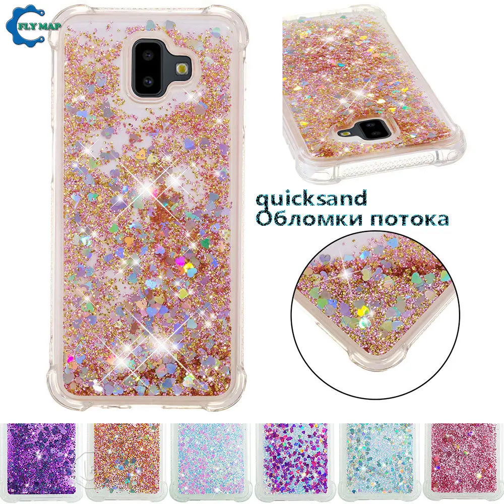 Glitter Stars Case for Samsung Galaxy J6 Plus J6Plus J610F J610FN/DS SM-J610F SM-J610FN/DS Liquid Quicksand Soft TPU Back Cover |