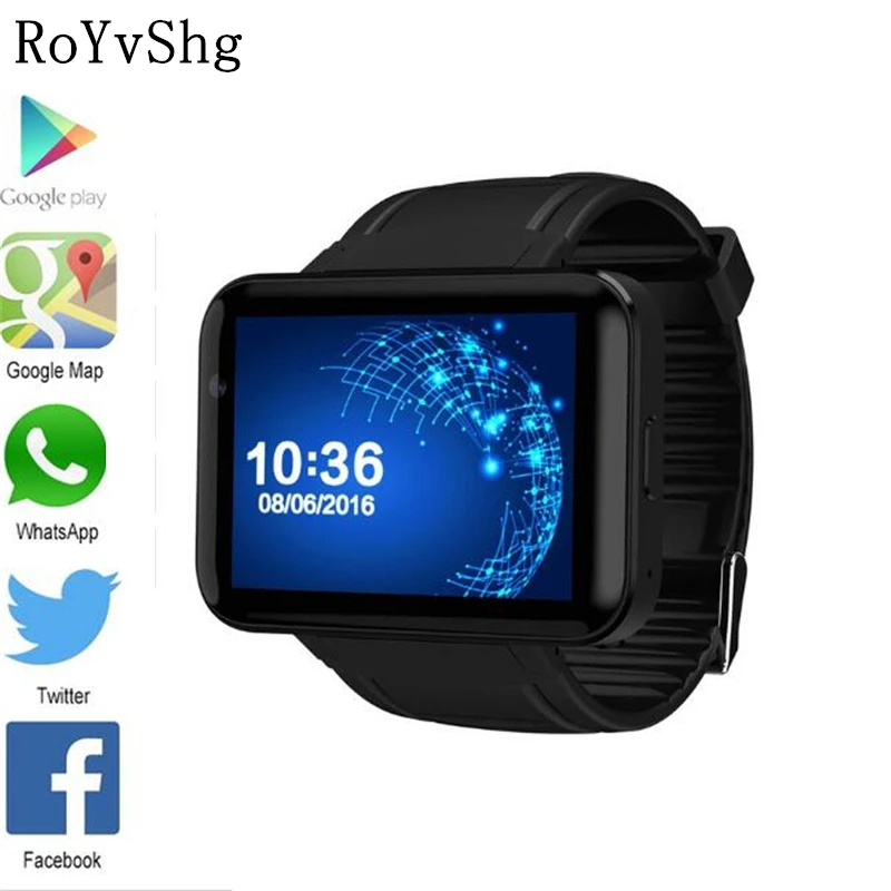 

DOMINO DM98 Bluetooth Smart Watch 2.2 inch Android 5.1 OS 3G Smartwatch Phone MTK6572A Dual Core 1.2GHz 4GB ROM Camera WCDMA GPS