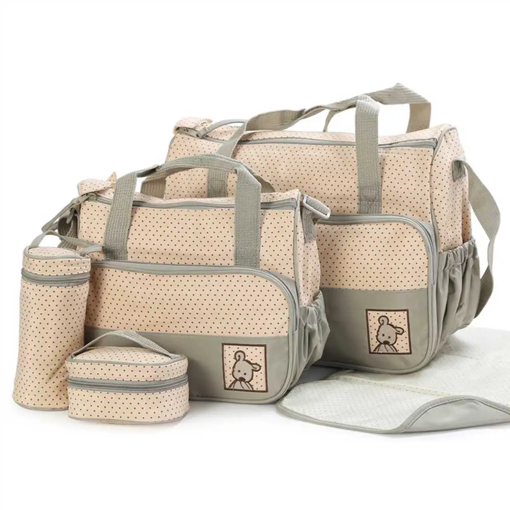 5 шт., Детские комплекты с сумкой для подгузников, изоляционные сумки для новорожденных, бутылочки для молока, сумка для подгузников, сумка-почтальонка, 5 комплектов - Цвет: PJ3604G