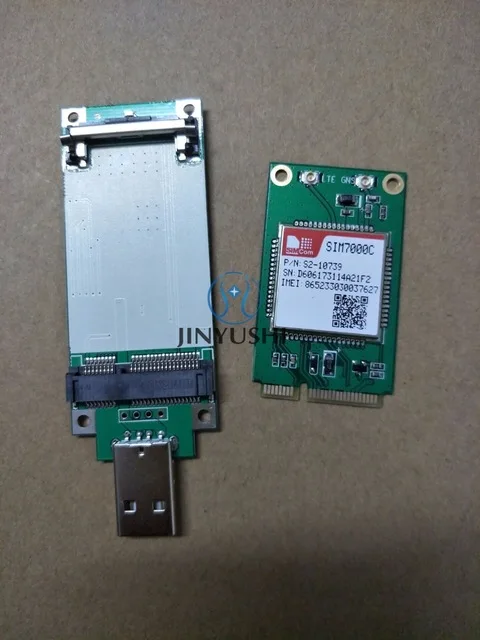 

SIMCOM SIM7000C MINI PCIE + MINI PICE to USB Adapter(with Sim card slot)NBIoT & LTE CATM1 EMTC TCP, HTTP, HTTPS, SMS