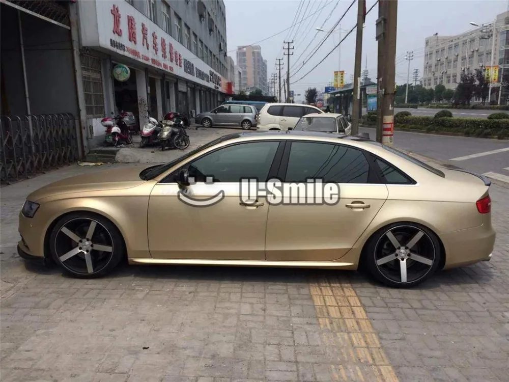 Satin-Chrome-Champange-Gold-Vinyl-Wrap-Sheet (17)