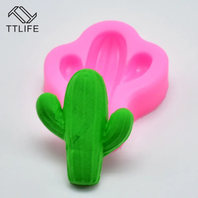 

TTLIFE Cactus Biscuit DIY Silicone Mold Fondant Cake Pastry Decorating Tools Chocolate Gumpaste Sugarcraft Template Baking Mould