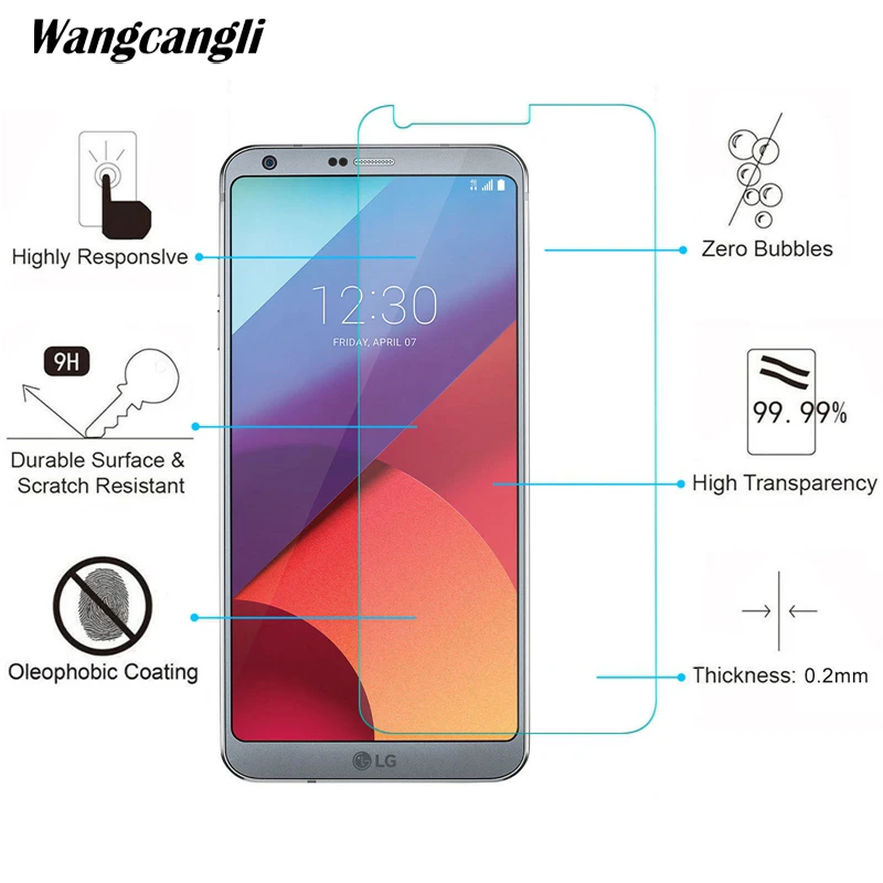 

2.5D Tempered Glass for LG K11 Screen Protector 9H Screen Protective Film Ultra-thin Cell Phone Glass Wangcangli