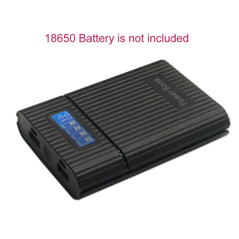 

Anti-Reverse DIY Power Bank Box 4x 18650 Battery LCD Display Charger For iphone