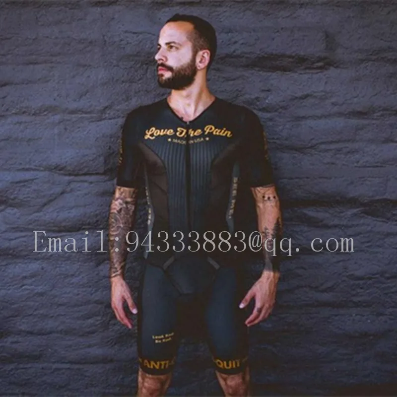 Купальный костюм с надписью Love the pain team, мужской летний костюм для триатлона, uniforme ciclismo hombre, велосипедный купальник, облегающий костюм для велоспорта - Цвет: 15