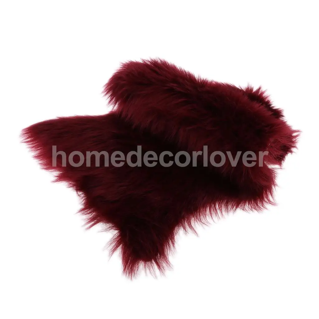 40x60cm Sheepskin Fluffy Skin Faux Fur Fake Rug Mat Rugs For Living Room Bedroom Sofa Floor 