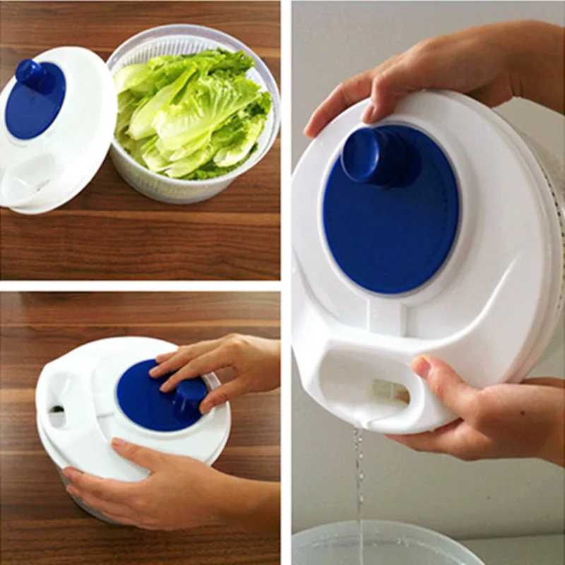 

Fruit Vegetable Salad Spinners Strainer Dryer Colander Sifter Dehydrator Kitchen Washing Drain Baskets !