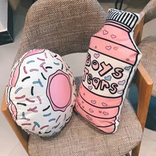 Пончик/молочная бутылка/Кактус/ананас/лист/арбуз/бутылка детская кроватка декоративная плюшевая подушка диван Подушка-7 видов