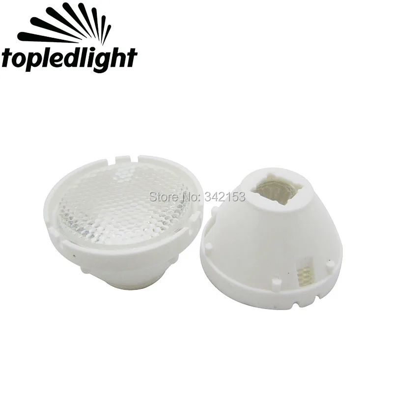 Topledlight 100PCS/Lot 30 45 60 Degree Led Lens With Reflector Holder Stand For Cree XML XM-L2 T5 T6 U2 Flashlight Torch | Лампы и