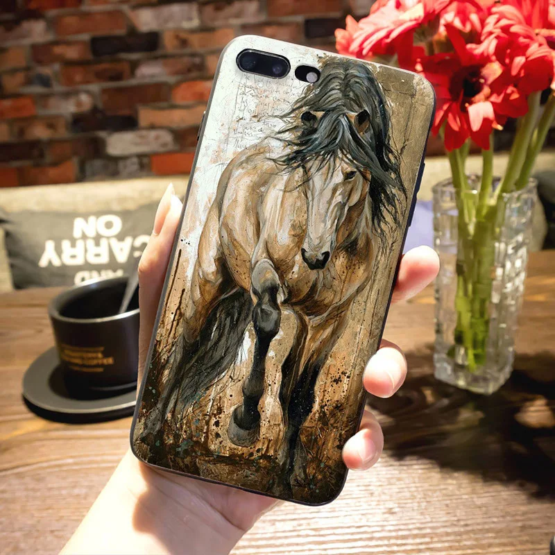 MaiYaCa бегущие лошади и слоны aimal чехол для телефона iPhone 8 12pro 6 6S Plus X XS MAX XR 5S SE 11pro max Coque