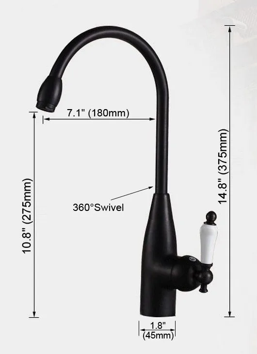 Rotatable One Hole/Handle Oil Rubbed Black Bronze Kitchen Sink & Bathroom Faucet Basin Mixer Tap asf104