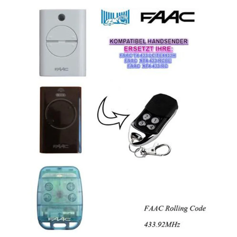 

Automatic door transmitter FAAC 787452 RFAC4 compatible garage door remote