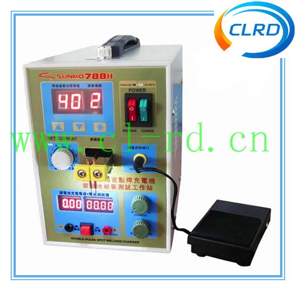 

1pcs/lot Pulse Battery Spot Welder 788H Welding Machine Micro-computer Battery Charger 800 A 0.1 - 0.2 mm 36 V with LED light