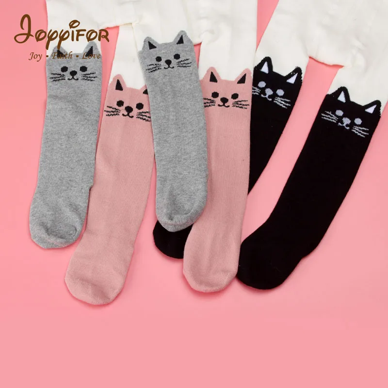 

0-6age Children Spring/Autumn Tights Cotton Baby Girl Pantyhose Kid Infant Knitted Collant Tights Soft Infant Clothing cat