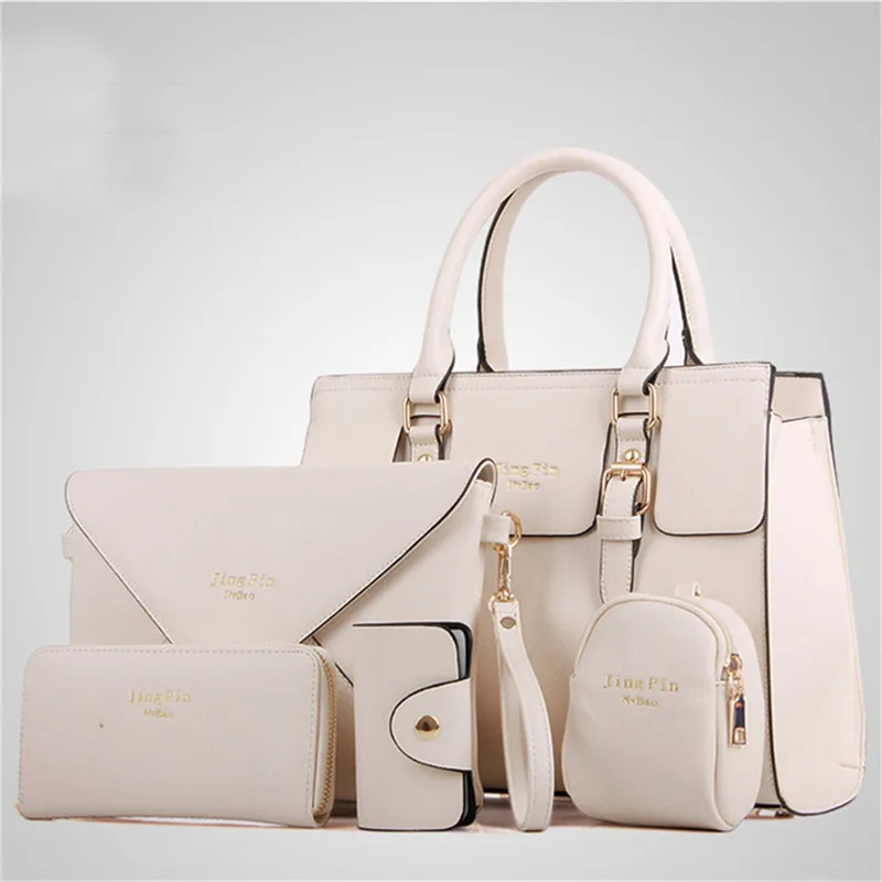 Cena Moda damska 5 sztuka zestaw torebka zestaw torebek klasyczna torba imitacja skóry torba na ramię 6 kolorów damska torebka z pu ER966372