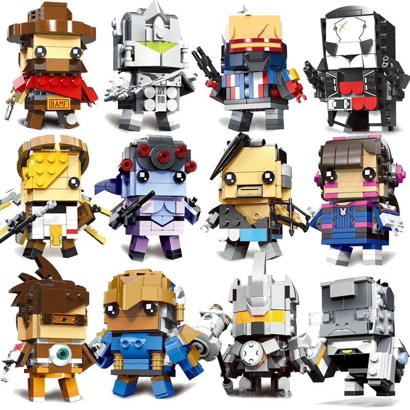 

Decool Legoings Mini Overwatching Figures DC Marvel Super Heroes Endgame Avengers Batman Brickheadz Building Blocks Bricks Toys