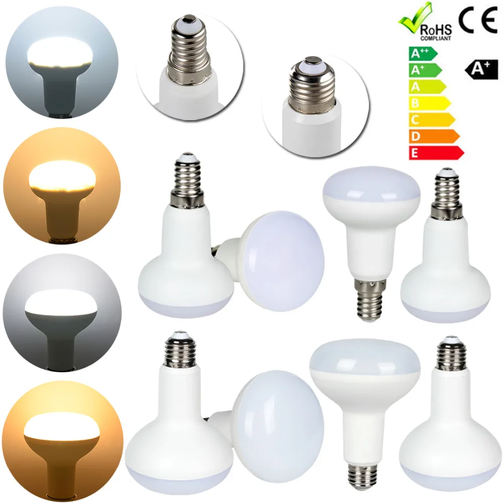 С регулируемой яркостью R50 R95 E14 E27 6 W/15 W 5630SMD отражатель для светодиода замена галогеновой лампе энергосберегающие лампы светодиодные
