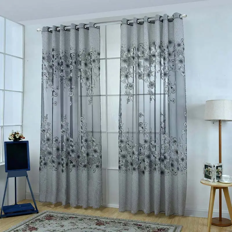 Sheer Voile Rideaux Perles Porte et Chic Fleur Sheer Rideau Pour Le ... Sheer Voile Rideaux Perles Porte et Chic Fleur Sheer Rideau Pour Le ...