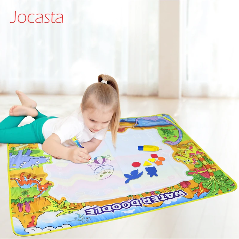 

Magical Water Drawing Toys Set Drawing Mat Educational Learning Toy Coloring Mat 110*80cm Children Gift Animal Painting Board >