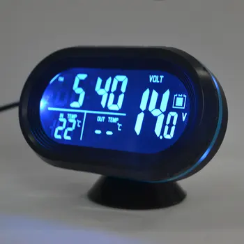 

Portable 3 in 1 Car Clock Digital Temperature & Voltmeter Backlight Watch Car Indoor Outdoor Thermometer Decoration