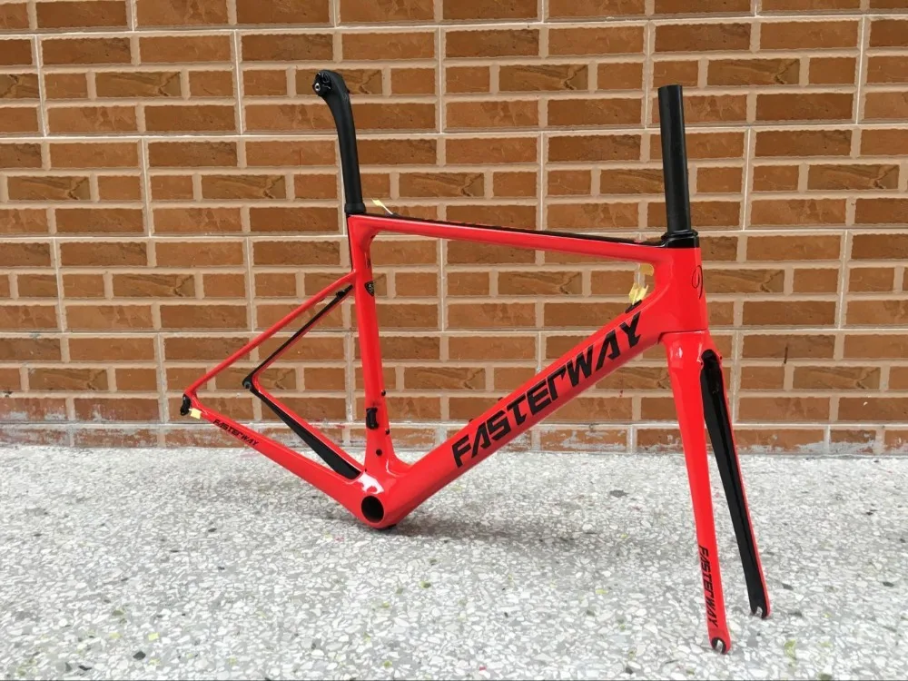 Excellent 2019 design super light FASTERWAY classic carbon road frameset D Brake carbon bike frame:Frameset+Seatpost+Fork+Clamp+Headset 5