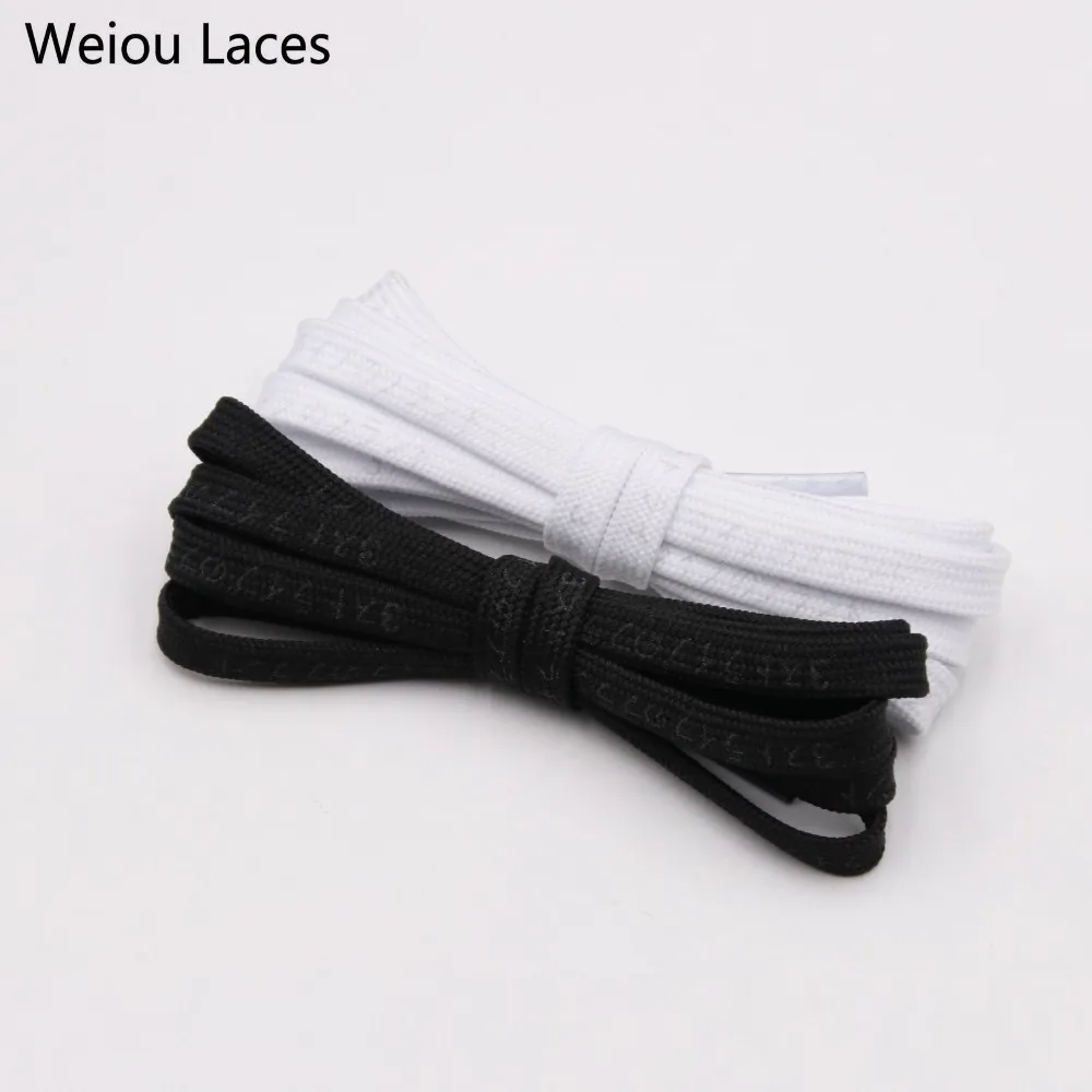 Weiou 7 мм плоский красивыми принтами со словами печати 3м Reflective японский Katakana иероглифы шнурки Пластик советы печатных шнурки для Спортивная обувь