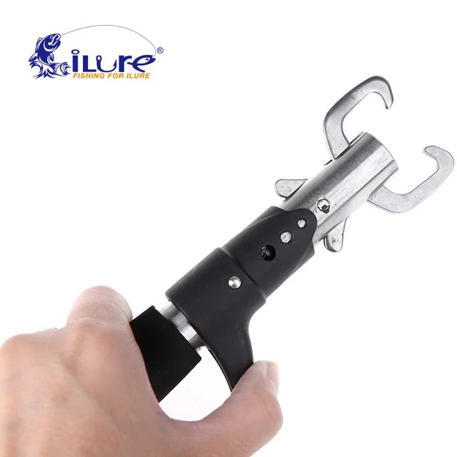 US $3.87 iLure Brands Portable Stainless Steel Fishing Gripper Fish Lip Grip Grab Carp Fishing Lip Grip EVA 