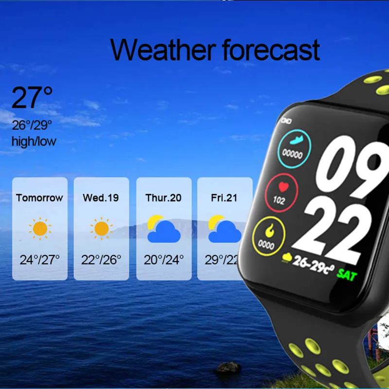 Men Smart watch Touch Control Heart Rate Blood Pressure IP67 Waterproof Women Sport SmartWatch Smart Bracelet For Android IOS