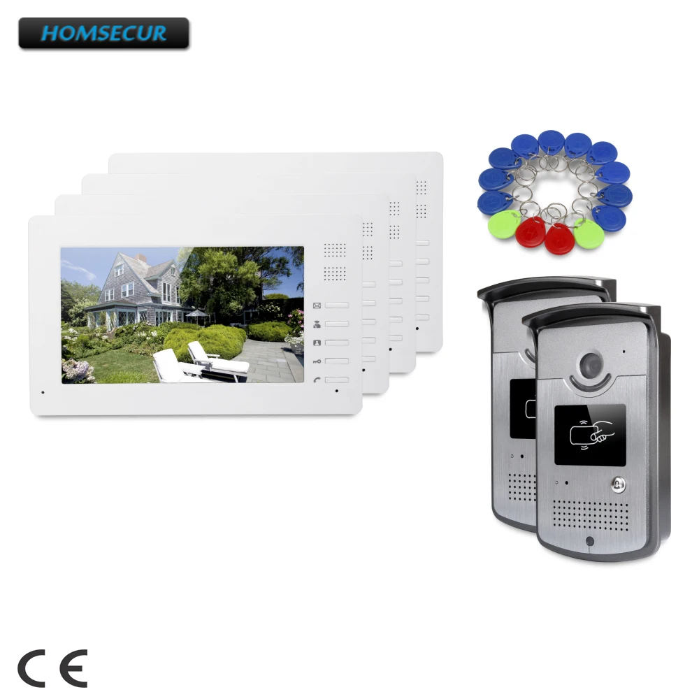 

HOMSECUR 7inch Video Door Entry Phone Call System Electric Lock Supported for House/ Flat XC001+XM706