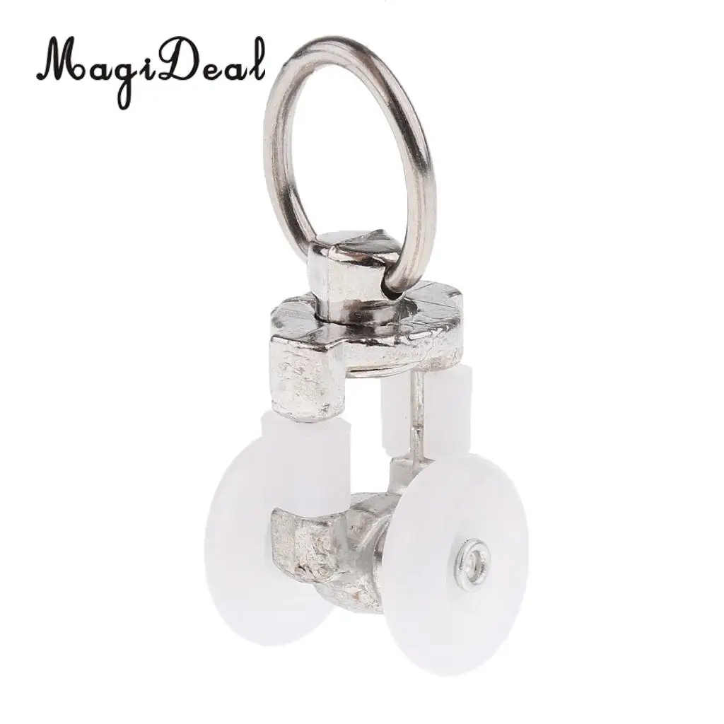 Pack of 10, Aluminum Alloy Door Window Curtain Track Slide Wheeled