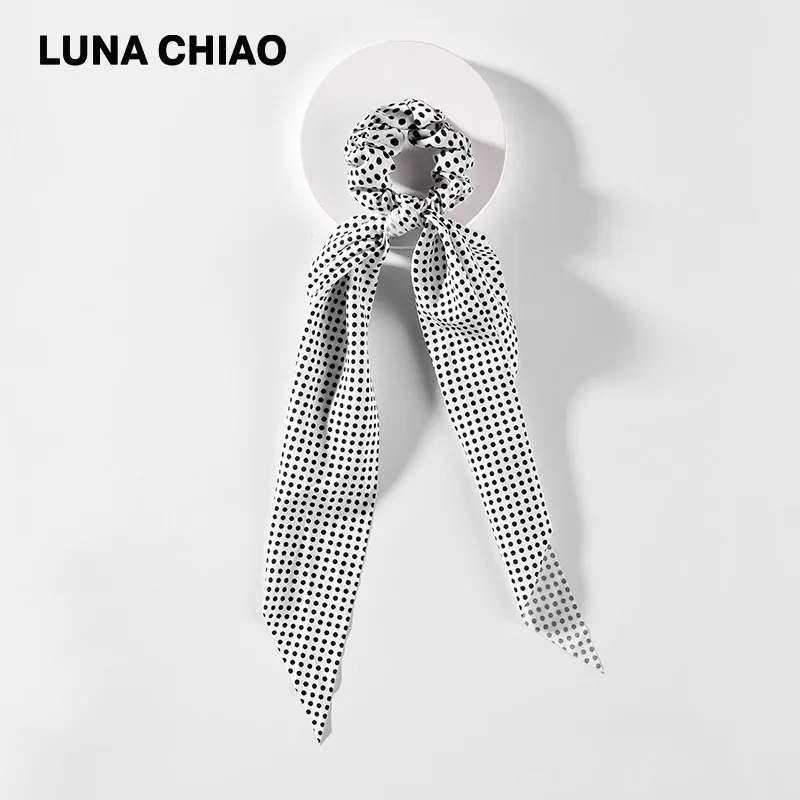 LUNA CHIAO Fashion Women Hair Accessories Hair Tie Ponytail Holder Fabric Hair Scarf Scrunchies