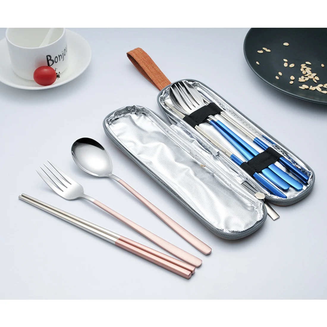 UST PackWare Dish Set With Mesh Bag, BPA Free Construction And