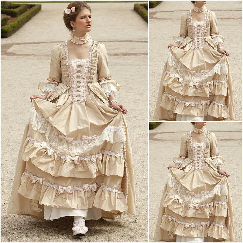 

New!Customer-made Luxs Victorian Dresses 1860S Civil War dress Marie Antoinette Ball gown dresses All size C-1045