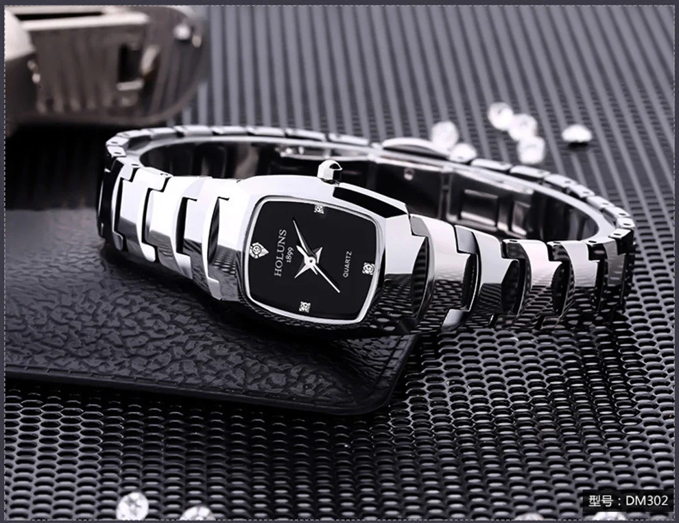 Бренд holuns сапфир Роскошные полностью вольфрамовые Стальные кварцевые часы для мужчин и женщин часы relogio masculino Дизайнерские наручные часы