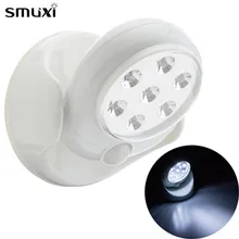 Smuxi 7 светодиодный Светодиодный движения Сенсор ночник 360 градусов детский ночник Авто извещатель вкл/выкл настенный установлены лампы для