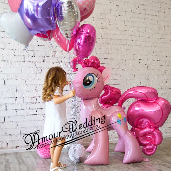 

1PC 3D Unicorn Pink Little Horse Foil Balloons Helium Balloon Kids Toys Wedding Birthday Animal Unicorn Party Decor Supplies