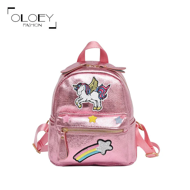 Oloey 2019 بو الجلود يونيكورن على ظهره للفتيات مصغرة السفر حقيبة مدرسية حقائب الفتيات المرأة عارضة Bagpack Mochila Oloey 2019 بو الجلود يونيكورن على ظهره للفتيات مصغرة السفر حقيبة مدرسية حقائب الفتيات المرأة عارضة Bagpack Mochila
