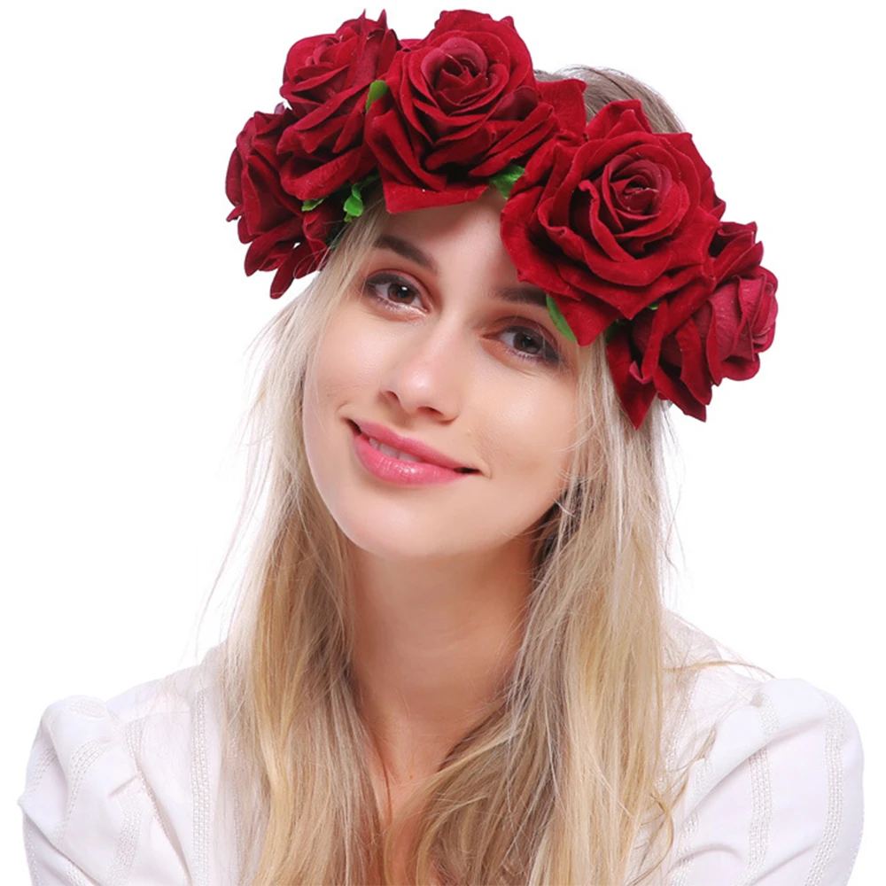 Free Shipping Spring Bohemian Flower Crowns Beach Hawaii Floral Garland