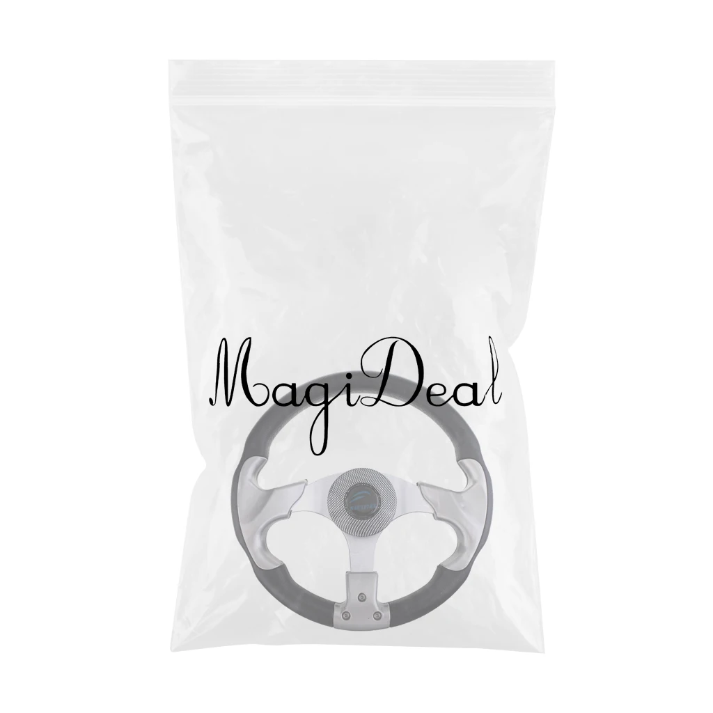 315mm Aluminum Alloy Boat Wheel Marine Boat Pontoon Steering Wheel Non-directional 3 Spoke  Sports Wheel 3/4' Shaft