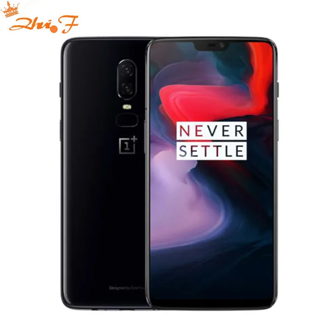 D'origine OnePlus 6 6 gb 64 gb Snapdragon 845 Octa Core 20MP + 16MP AI Double Cam&eacute;ra Face Unlock Android 8 OxygenOS Smartphone NFC
