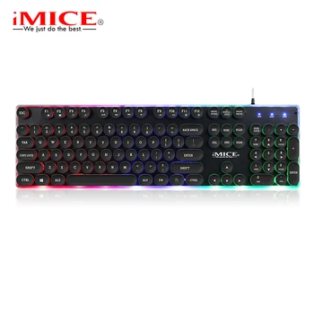 

iMICE AK-700 Wired USB Keyboard Desktop Gaming Keyboard 104Keys Backlit LED Mechanical Felling Retro Punk Laptop Gamer Keyboard