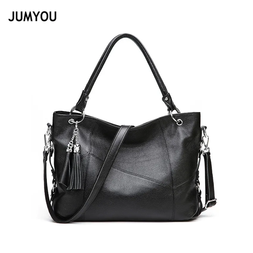 

Genuine Leather Handbags For Women Fashion Simple Soft Tote Bags Black Solid Handbags For Female Real Leather Crossbody Bag Lady