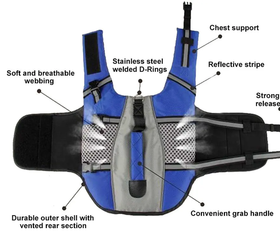 RFWCAK жилет для собак светоотражающие жилеты безопасности летняя одежда для собак спасательный жилет для собак Одежда для безопасности домашних животных