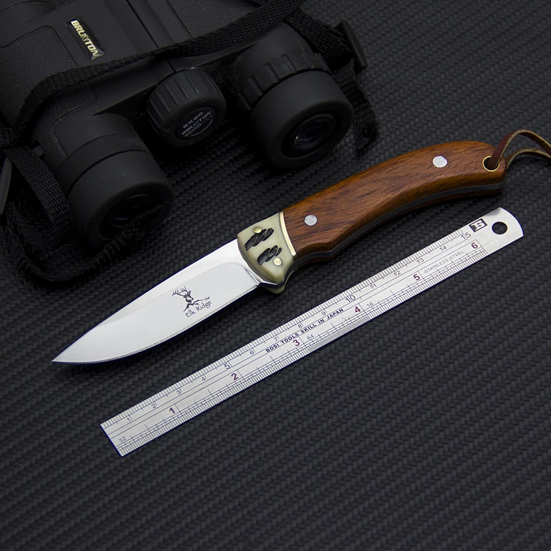 EDC Fixed Blade Knife Elk Ridge Tactical Utility Knife Outdoor Straight ...